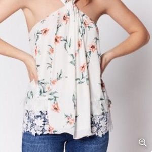 Joie Ivory Segalle Silk Porcelain Flirty Blouse